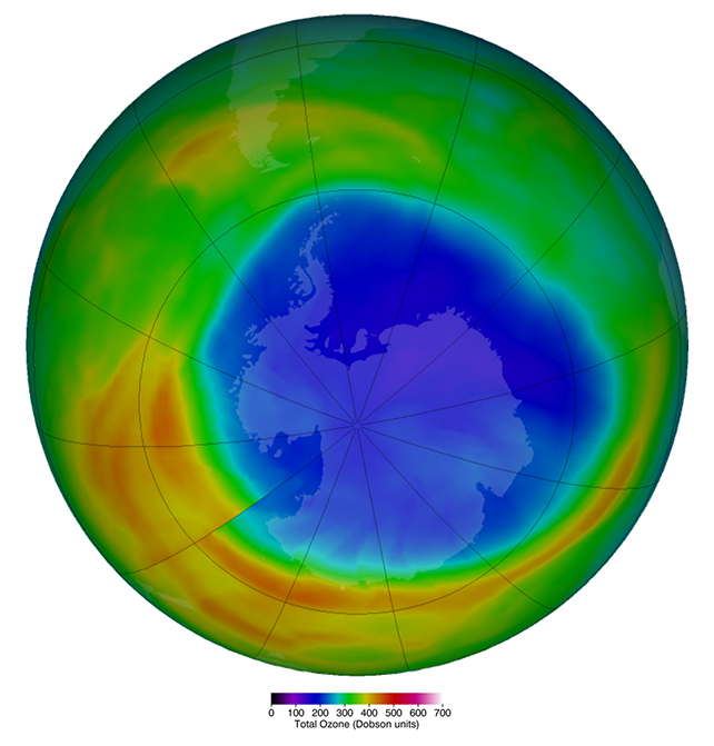 Ozone Hole over Antarctica September 2024